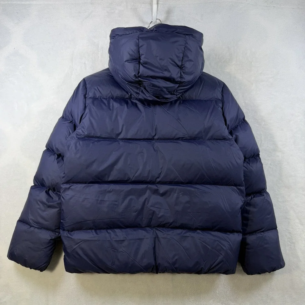 Polo Ralph Lauren Performance Puffer Jacket Boys L Navy Hooded Zip Logo